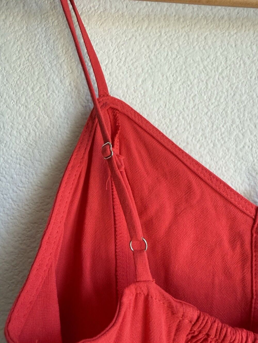 Lovestitch Red Shirt Small NWT Spaghetti Strap Button Down Cami Romantic - Picture 12 of 15